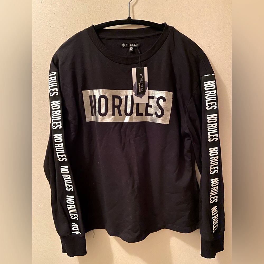 Thinner brand black sweater, new with tag size 15 (Juniors)